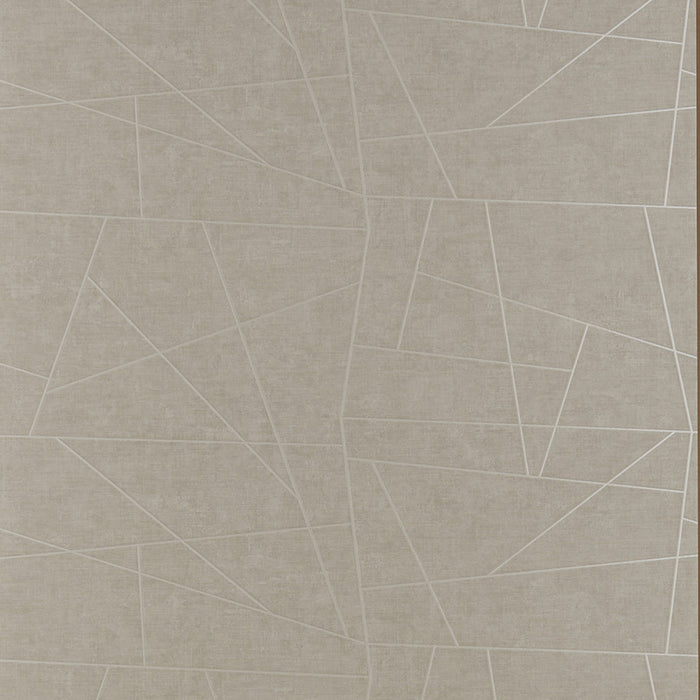 Greige Graphic Wall Covering
