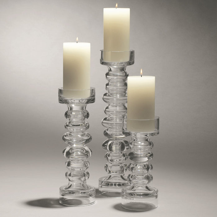Glass Rococo Candleholder Vase