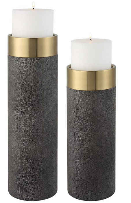 Weston Candleholders Set of 2 – Grey