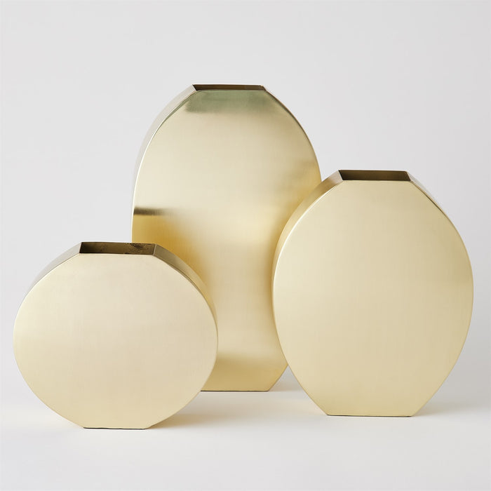 Quar Oval Vases - Brass