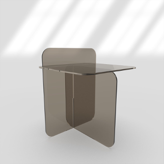 Acrylic Tetris Table - Translucent Bronze