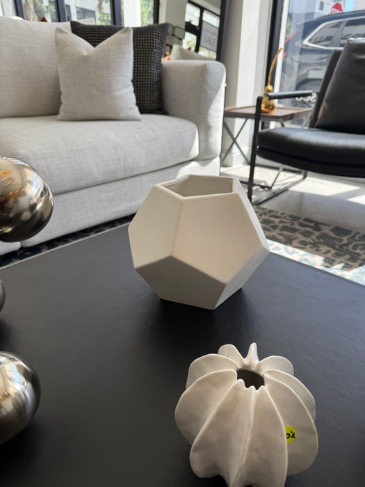 Faceted Vase Large - White
