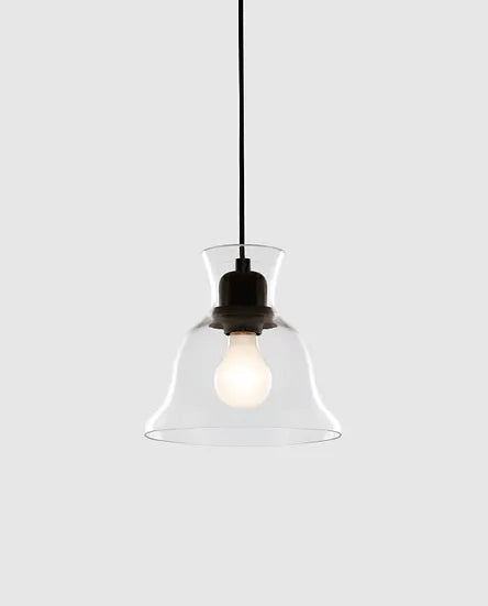 Wave Bell Pendant - Clear Glass