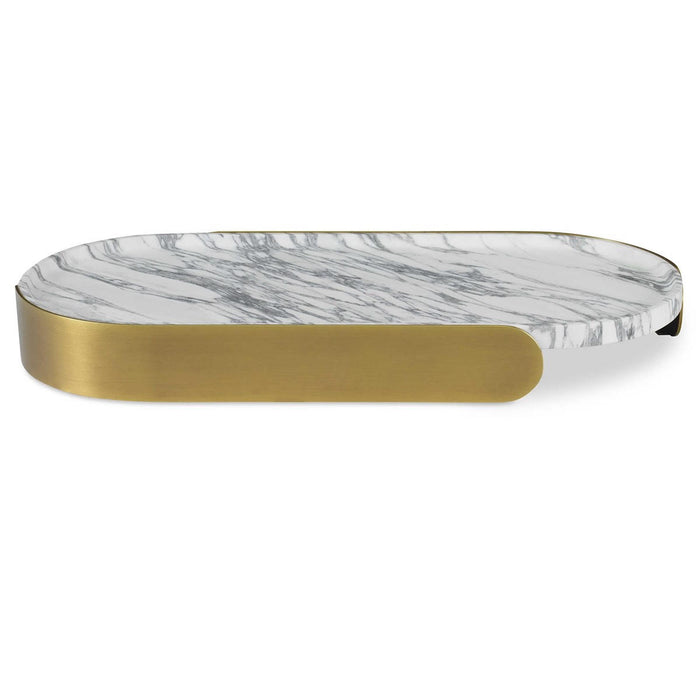 Zenge White Tray - Arabescato Marble