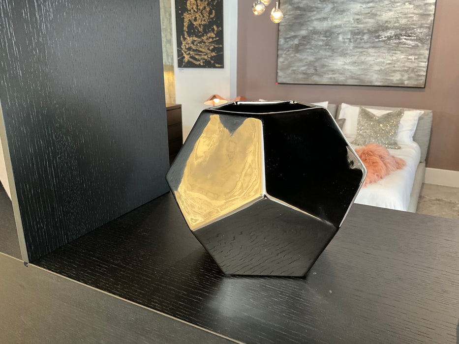 Faceted Vase Large - Silver