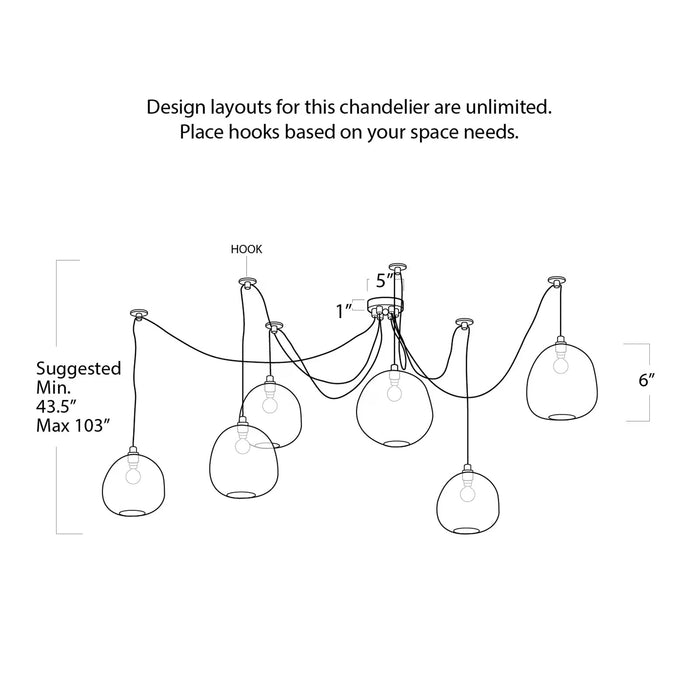 Olten Spider Small Chandelier