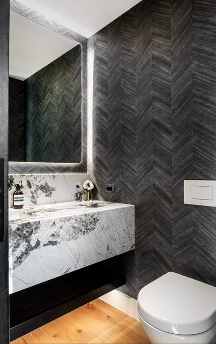 Wood Chevron Steel Hickory Wall Covering
