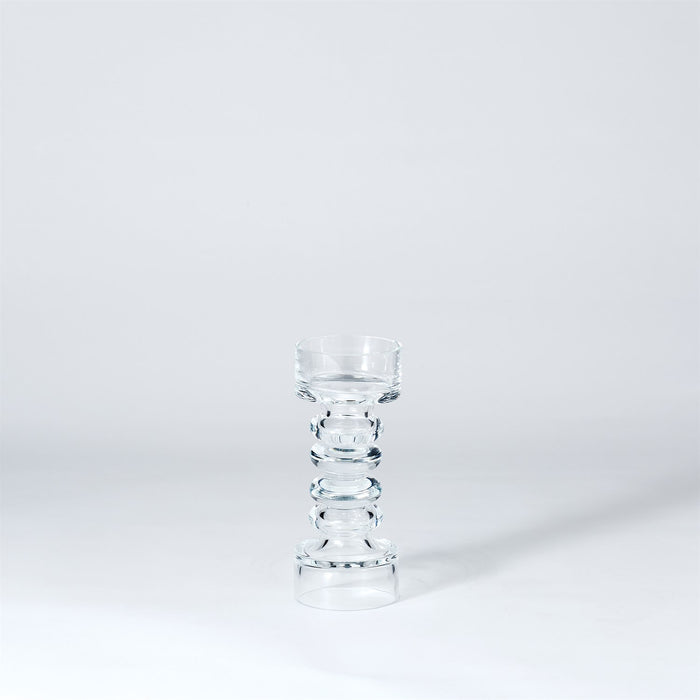Glass Rococo Candleholder Vase