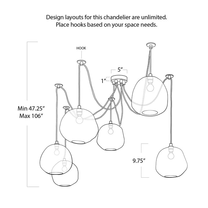 Olten Spider Large Chandelier