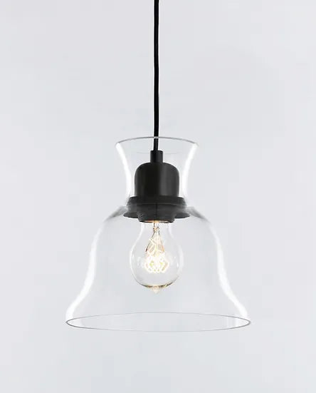 Wave Bell Pendant - Clear Glass