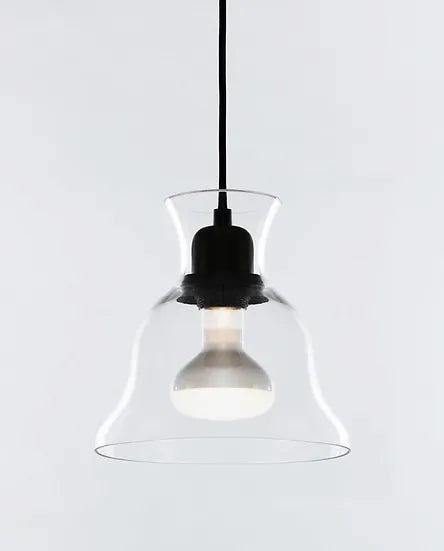Wave Bell Pendant - Clear Glass
