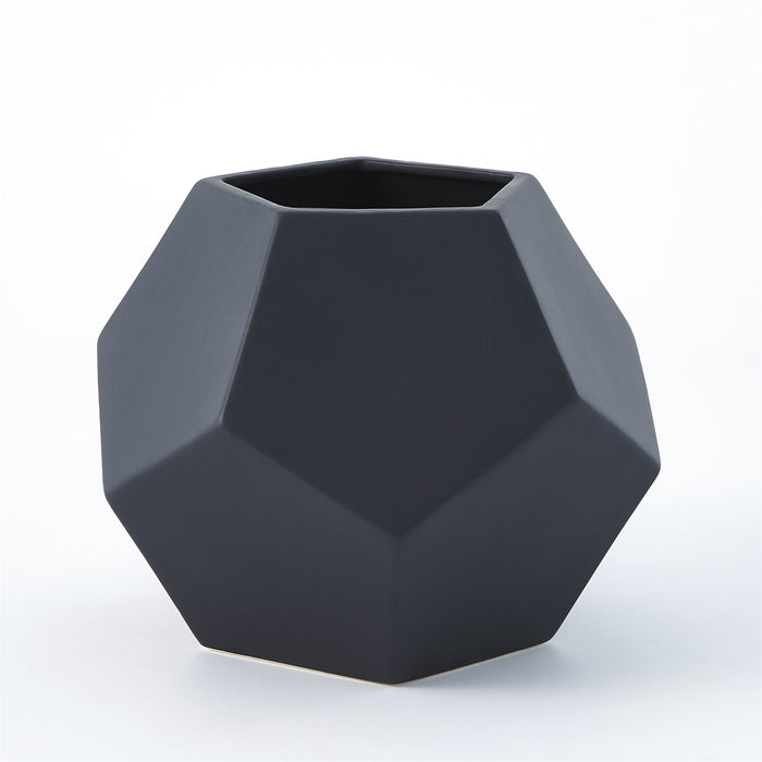 Faceted Vase - Black