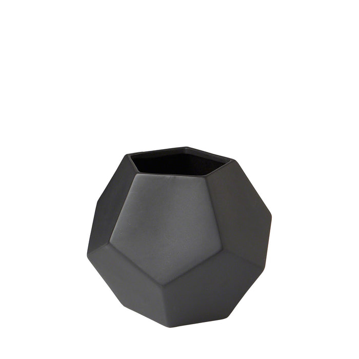 Faceted Vase - Black