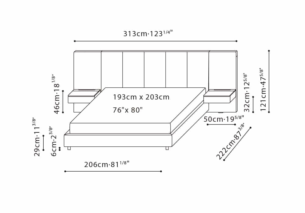 Stratus King Bed (Wide)