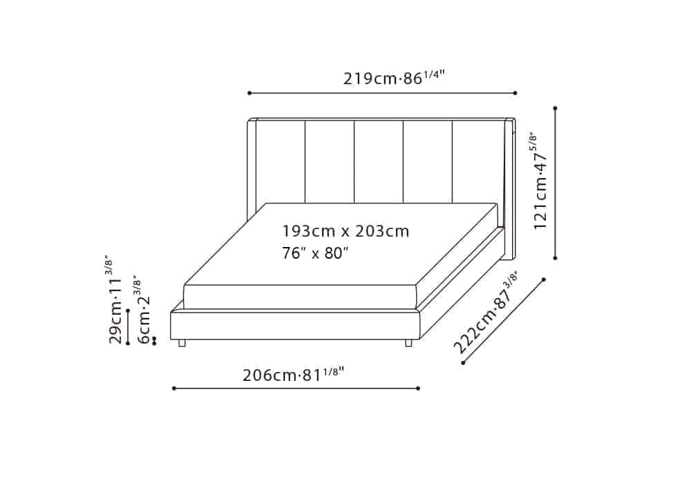 Stratus King Bed (Narrow)