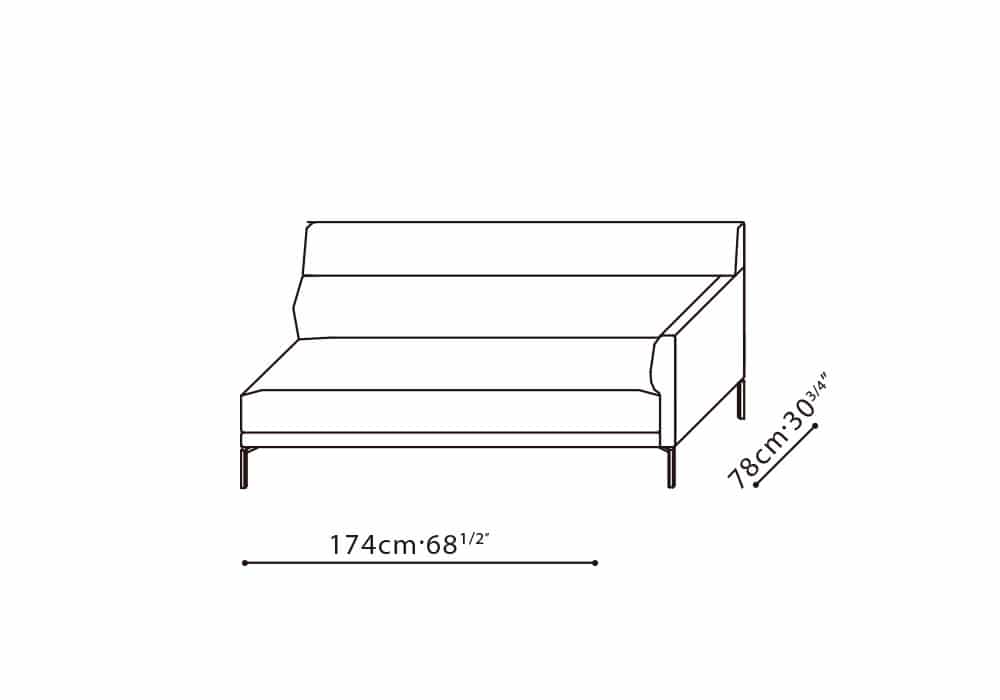 Amor-30 68” RAF Sofa