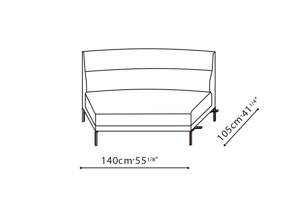 Amor-30 Armless Angle Sofa