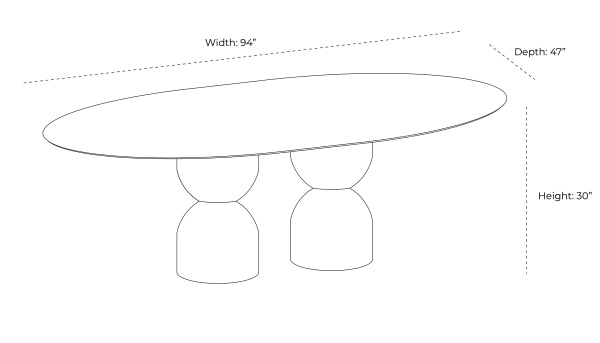 Rock Oval Dining Table
