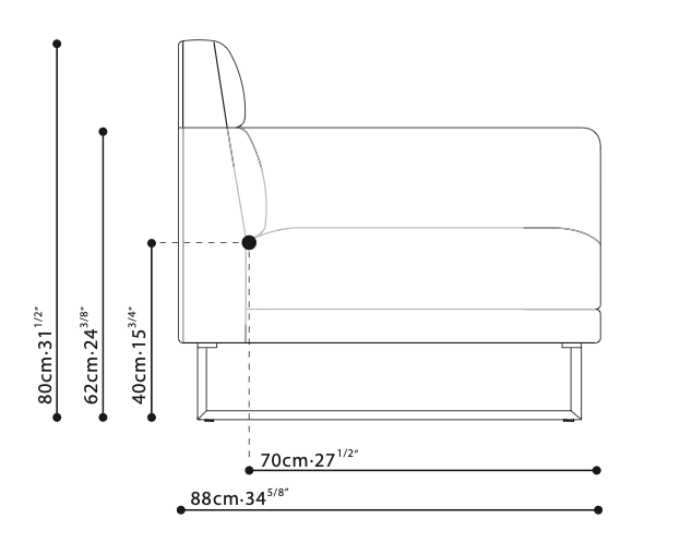 Amor-35 LAF Sofa 60"