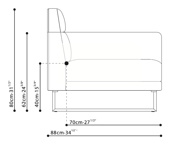 Amor-35 LAF Sofa 72"
