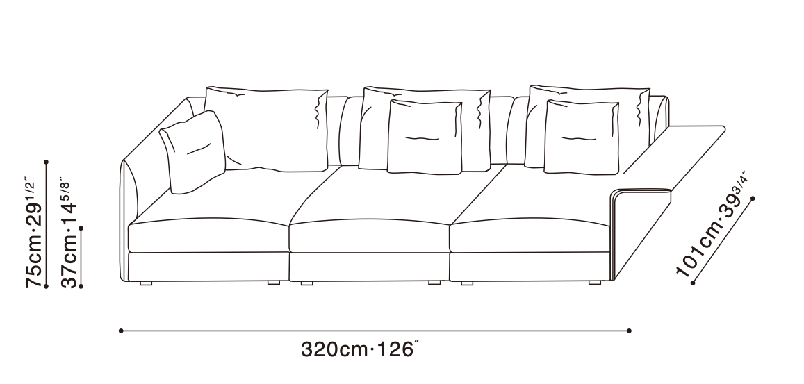 Bloom Sofa Configuration 1