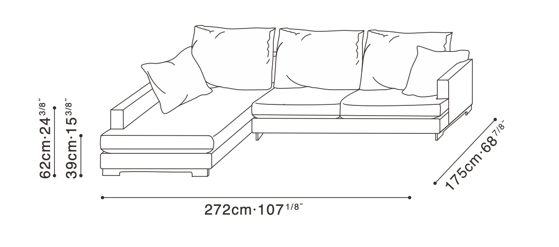 Easytime Sofa Configuration 1 (38" Depth)