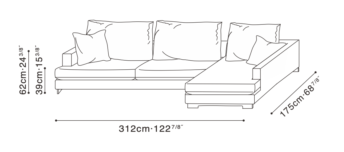 Easytime Sofa Configuration 2 (38" Depth)