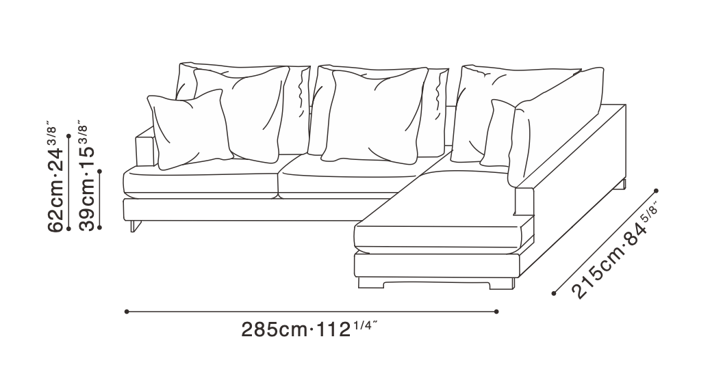 Easytime Sofa Configuration 4 (43" Depth)