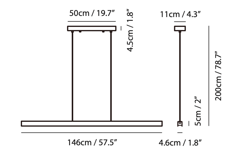 Quare Linear Pendant