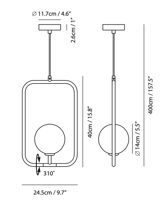 Circ Single Large Pendant