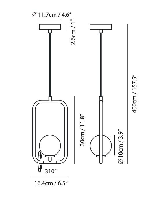 Circ Single Small Pendant