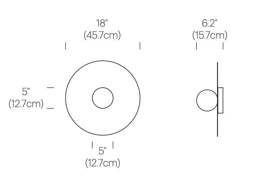 Ola 18 Disc Flush Lamp