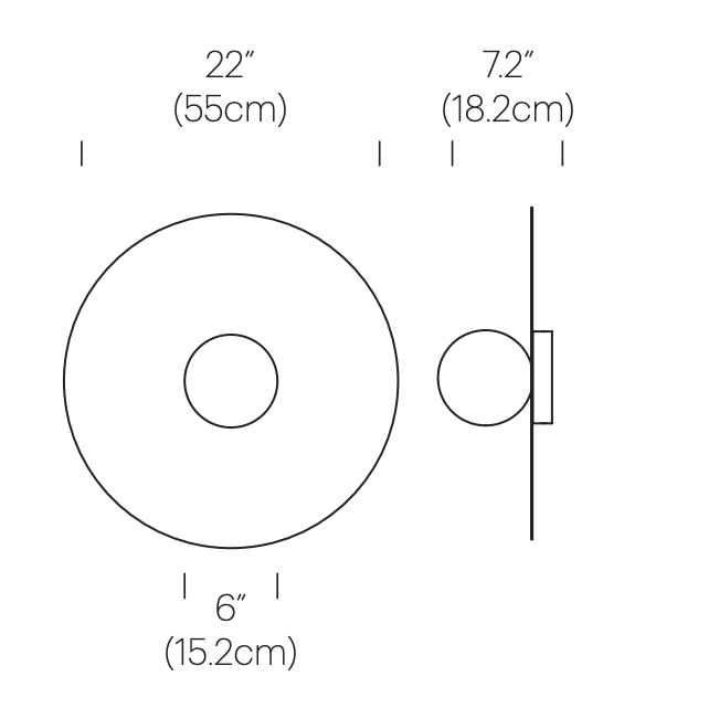 Ola 22 Disc Flush Lamp
