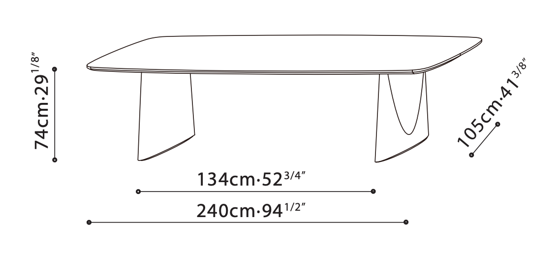 Olive Dining Table (94")