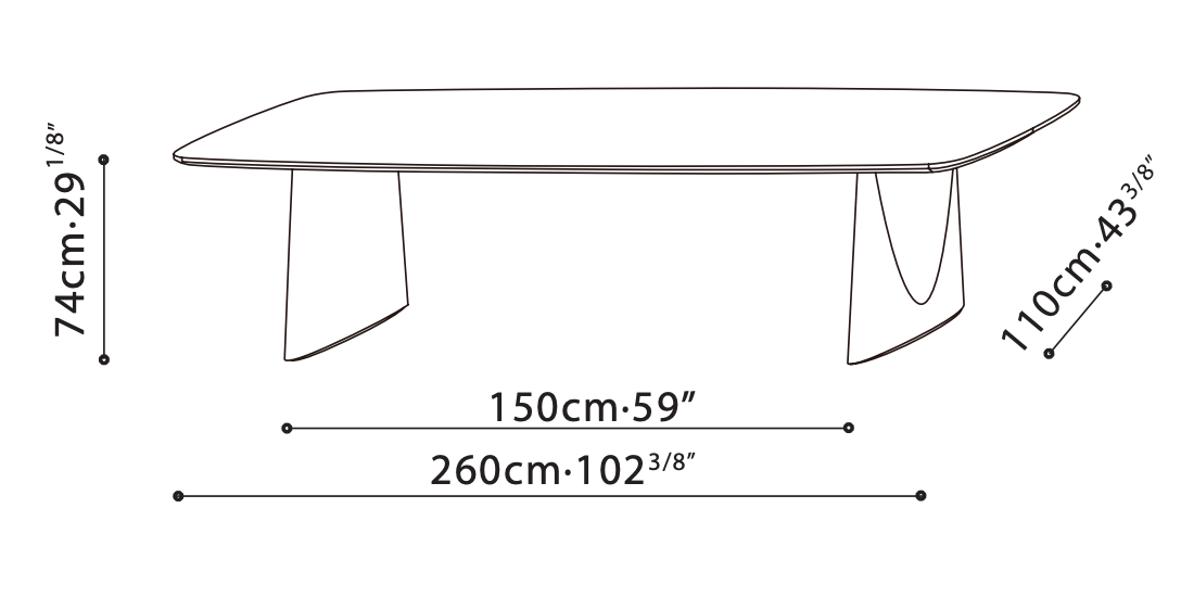Olive Dining Table (102")