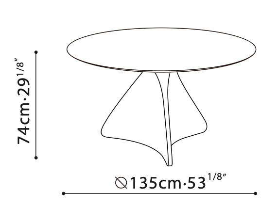 Spin Dining Table (53") with Lazy Susan