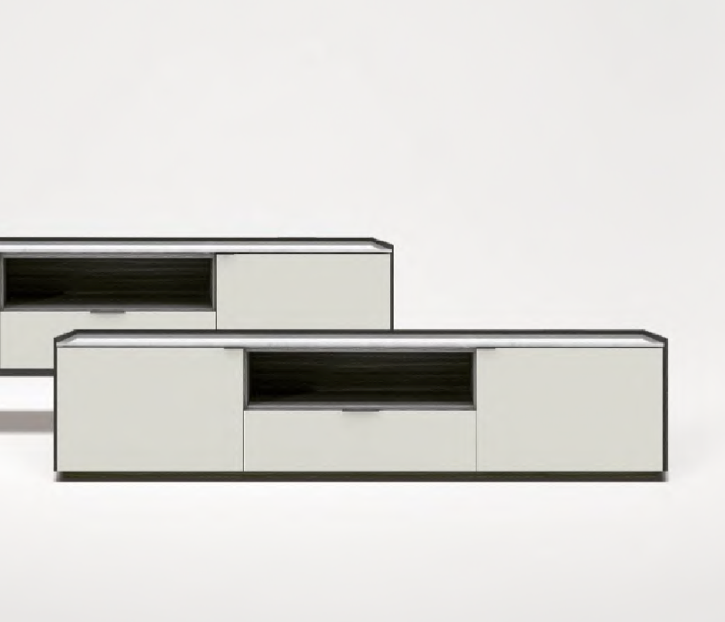 Matrix 78" Media Cabinet (Marble Top) Low
