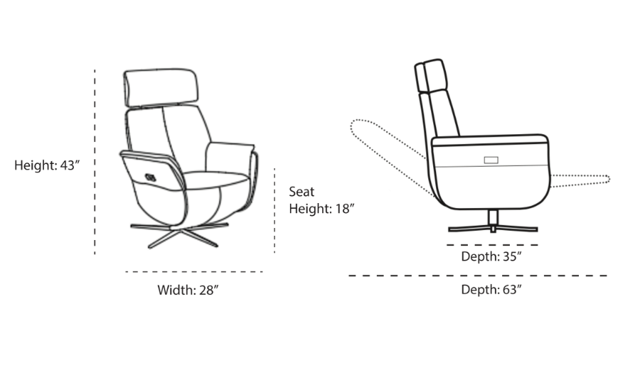Bev Swivel Recliner Chair