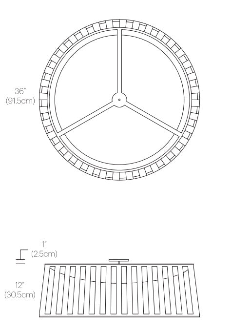Olis 36" Flush Lamp