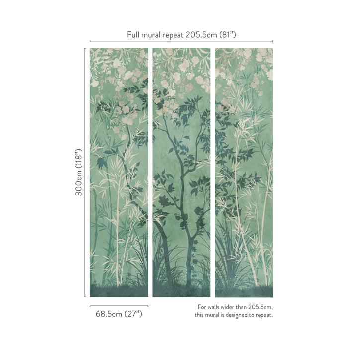 Jade Stroll Wall Covering