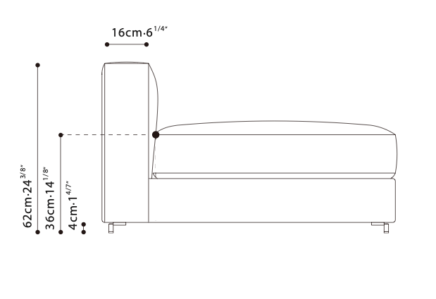 Epic 39" Armless Sofa