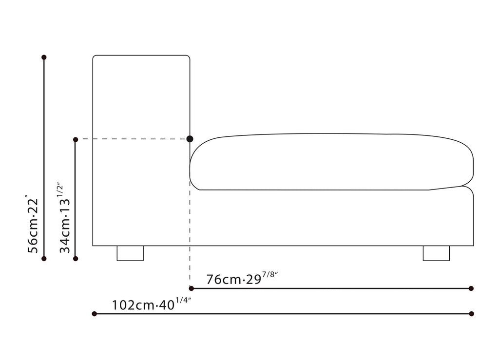 Casa-40 Armless Sofa