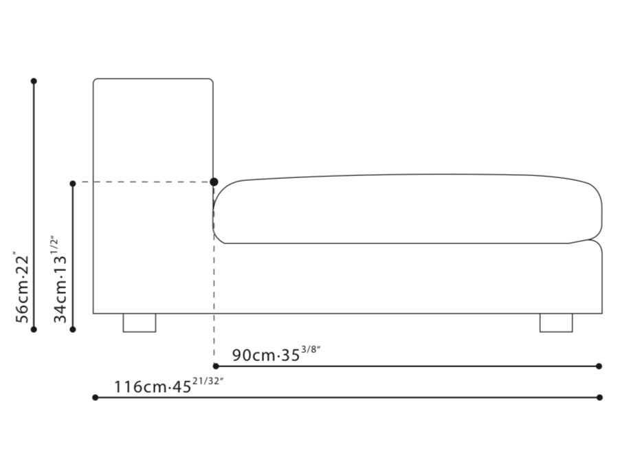 Casa-45  LAF Sofa 62"