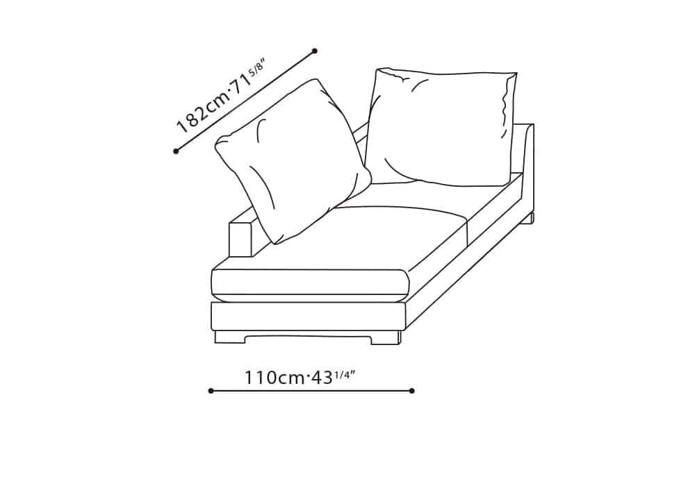 Easytime LAF Chaise (43" Width)