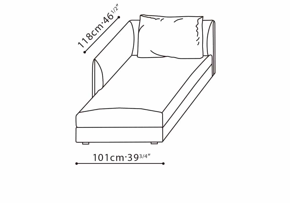 Bloom 71" LAF Chaise