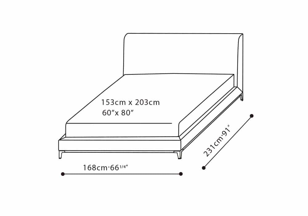 Crescent Queen Bed