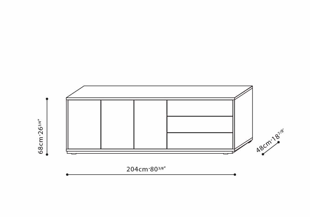 Pixel Cabinet 80" Low