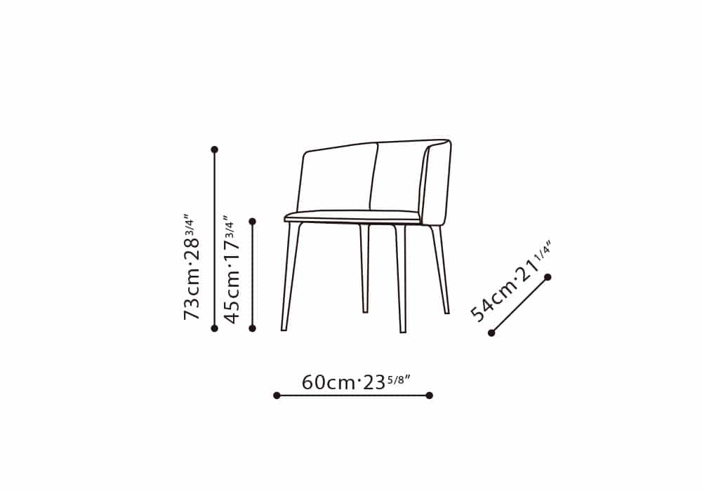 Ballet Dining Chair (w/ Arms)