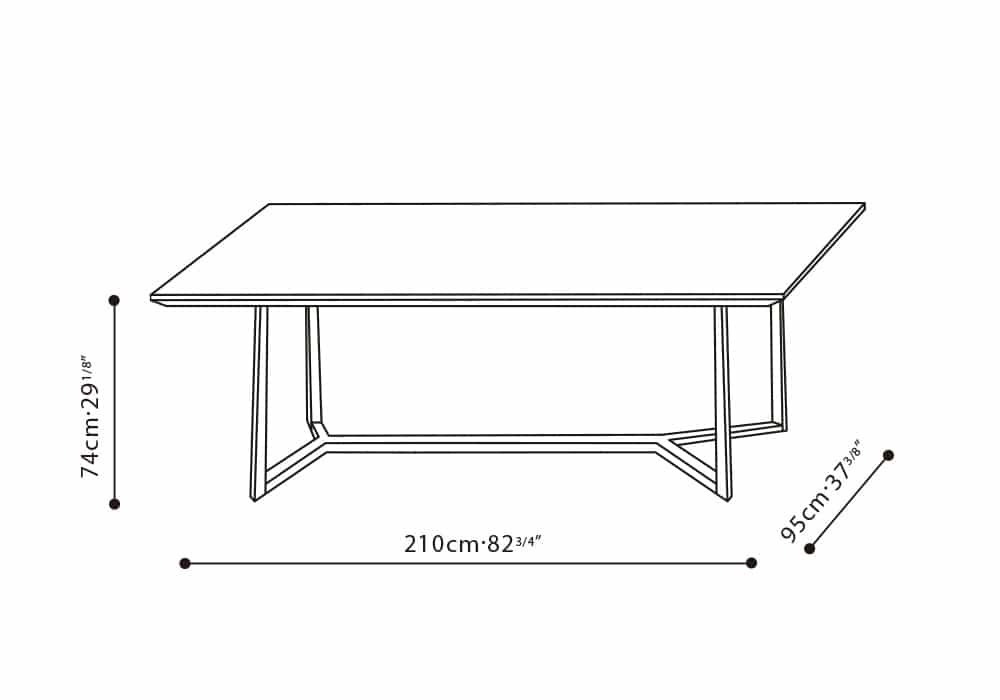 Vessel Dining Table 82"