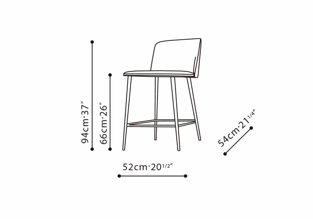 Ballet Counter Stool (No Arms)